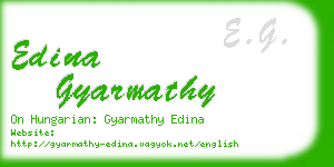 edina gyarmathy business card